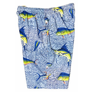 6-Men's 18"-28" (Swim) Board Shorts (Elastic Waist + Mesh Liner) - Side-Seam Pockets