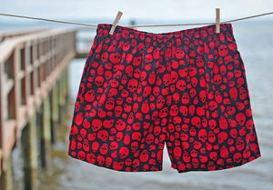 5-Men's 18" (Swim) Board Shorts (Elastic Waist + Mesh Liner) - Side-Seam Pockets