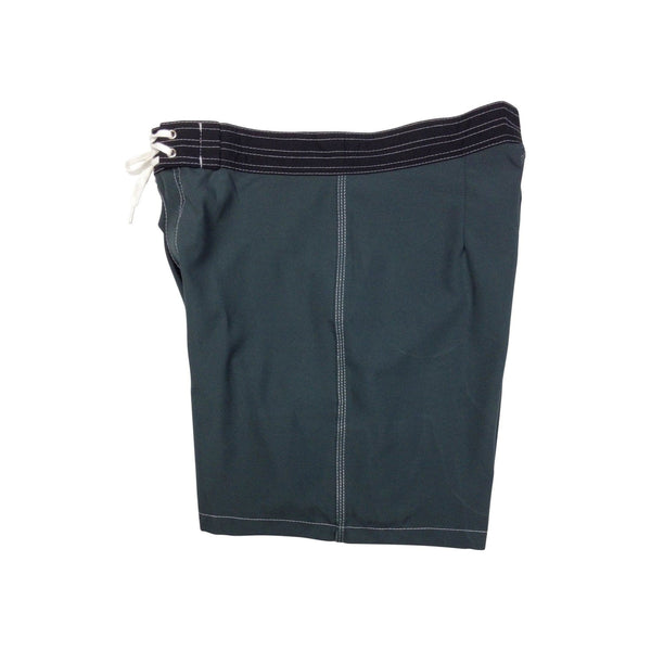 Men's 18" Solid Color Old-School Back Pocket Board Shorts by Grizzo HB (Charcoal, Chocolate OR Purple)