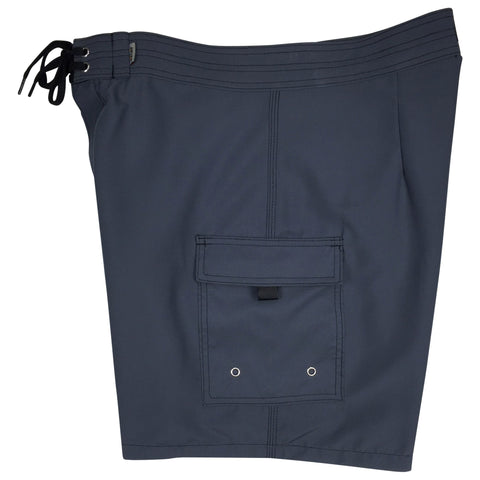 Men's 18" Solid Color Double Cargo Board Shorts