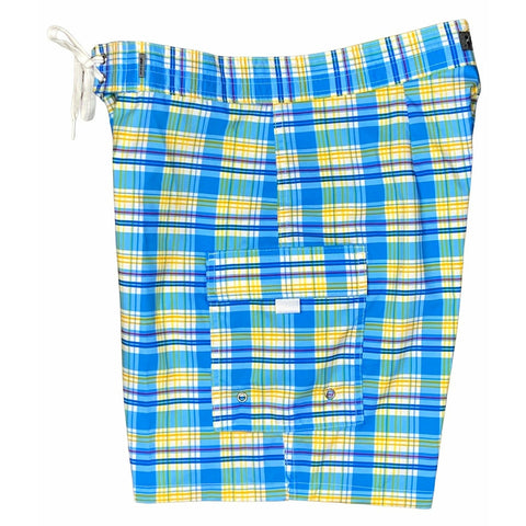 Men's 18" "Nantucket" Check Double Cargo Board Shorts (Pick from 3 colors!)