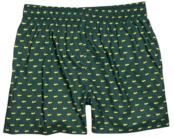 Aim for the Green | 100% Natural Cotton | M's ELASTIC Waist Swim Trunks
