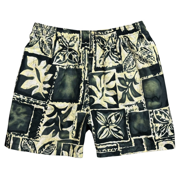 Indo Tapa | 100% Natural Cotton | M's ELASTIC Waist Swim Trunks