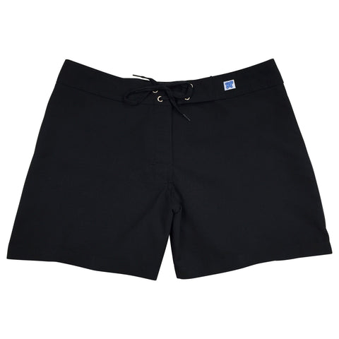Women's 5" Solid Black/Black Stitching (Swim) Board/Swim Shorts
